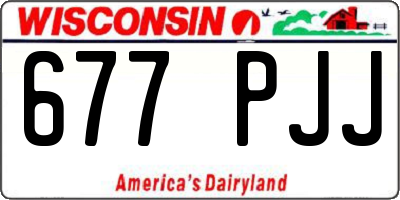 WI license plate 677PJJ