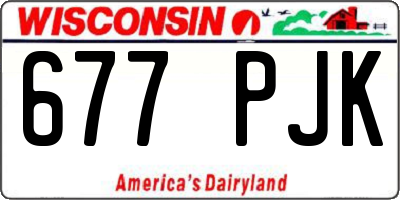 WI license plate 677PJK