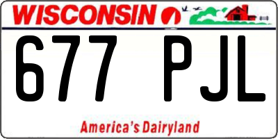 WI license plate 677PJL
