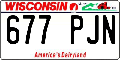 WI license plate 677PJN