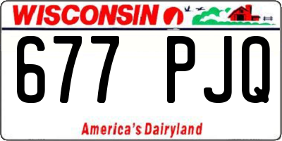 WI license plate 677PJQ