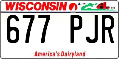 WI license plate 677PJR