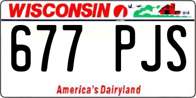 WI license plate 677PJS