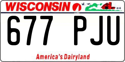 WI license plate 677PJU