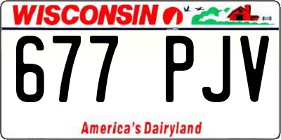 WI license plate 677PJV