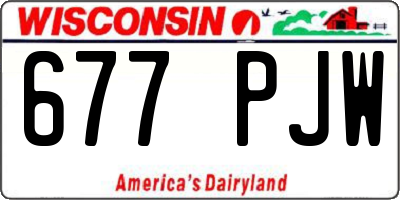 WI license plate 677PJW