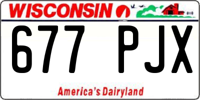 WI license plate 677PJX