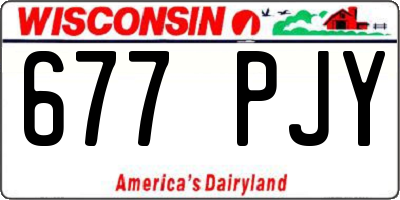 WI license plate 677PJY