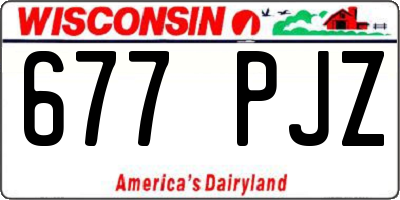WI license plate 677PJZ