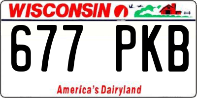 WI license plate 677PKB