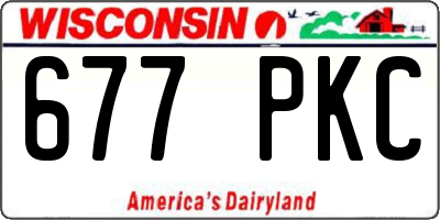 WI license plate 677PKC