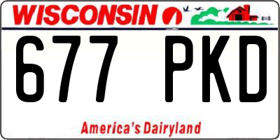 WI license plate 677PKD