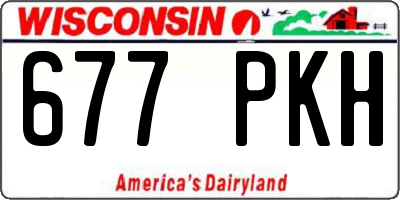 WI license plate 677PKH