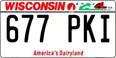 WI license plate 677PKI