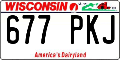WI license plate 677PKJ