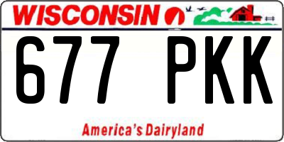 WI license plate 677PKK