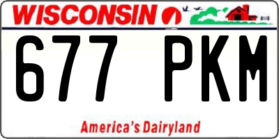WI license plate 677PKM