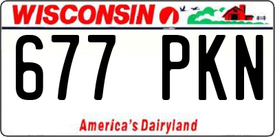 WI license plate 677PKN