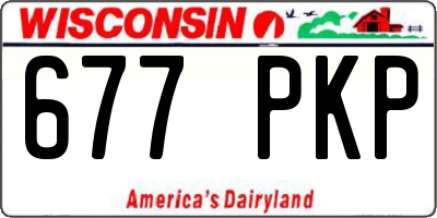 WI license plate 677PKP