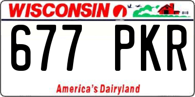 WI license plate 677PKR