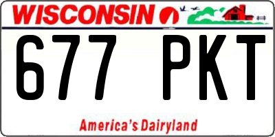 WI license plate 677PKT