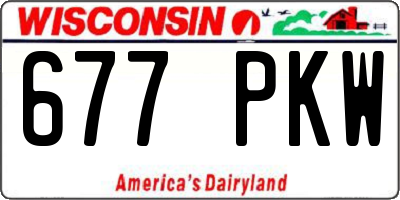 WI license plate 677PKW