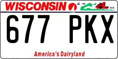 WI license plate 677PKX