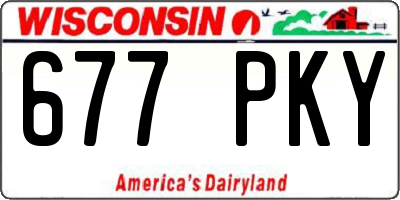 WI license plate 677PKY