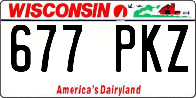 WI license plate 677PKZ
