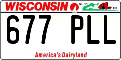 WI license plate 677PLL