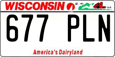 WI license plate 677PLN
