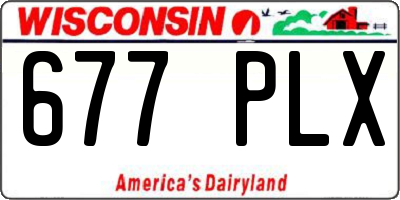 WI license plate 677PLX