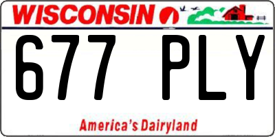 WI license plate 677PLY
