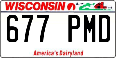 WI license plate 677PMD