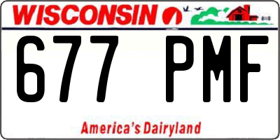 WI license plate 677PMF