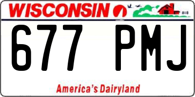 WI license plate 677PMJ