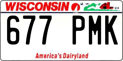 WI license plate 677PMK