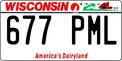 WI license plate 677PML