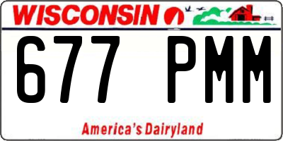 WI license plate 677PMM