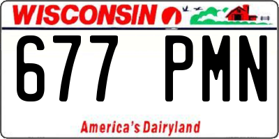 WI license plate 677PMN