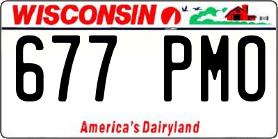 WI license plate 677PMO