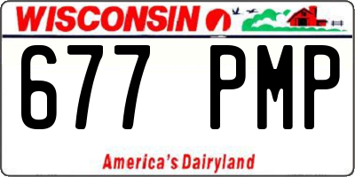 WI license plate 677PMP
