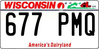WI license plate 677PMQ