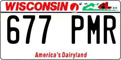 WI license plate 677PMR