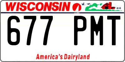 WI license plate 677PMT