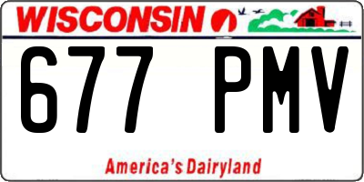 WI license plate 677PMV