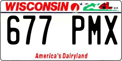 WI license plate 677PMX