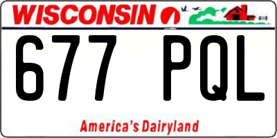WI license plate 677PQL