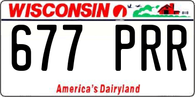 WI license plate 677PRR
