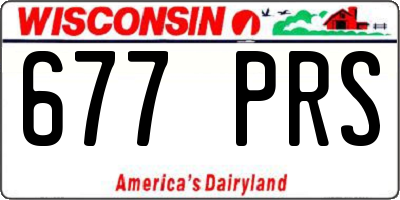 WI license plate 677PRS